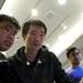 Carnegie Mello University student Dan Yang demonstrates his project to University of Illinois student Lucas Liu on Sunday, Feb. 3. Daniel Brenner I AnnArbor.com